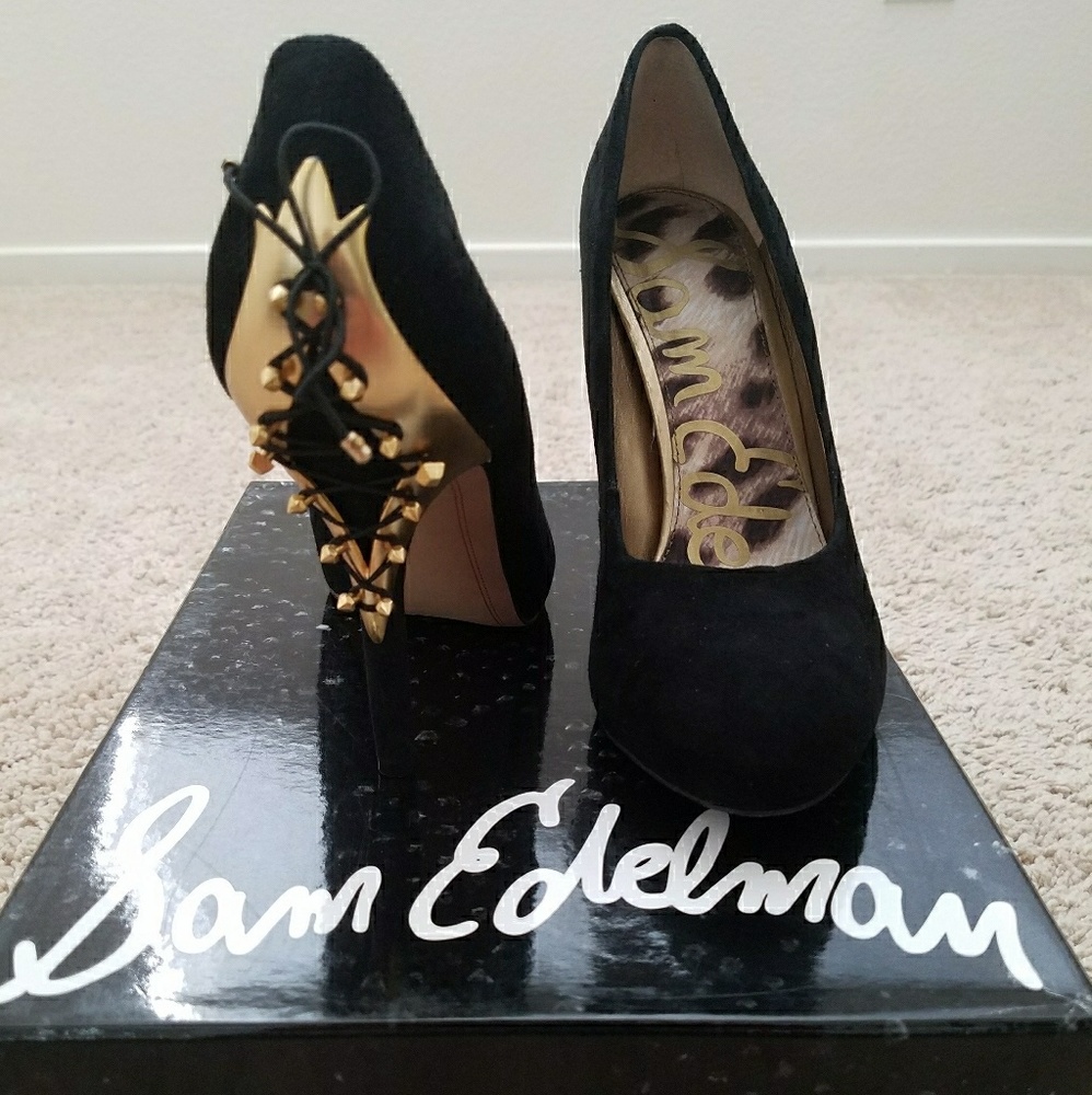 Sam Eldeman Black Evan Pumps Sz. 6.5